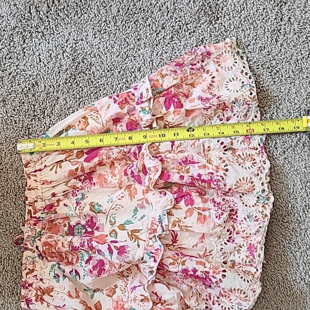 Cotton Watercolor Floral Flutter Mini Skirt - Picture 14 of 14